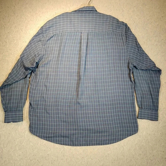 Arnold Palmer Men's Long Sleeve Button Up Blue/Red/White Plaid Shirt Size XL-17 - Picture 7 of 10